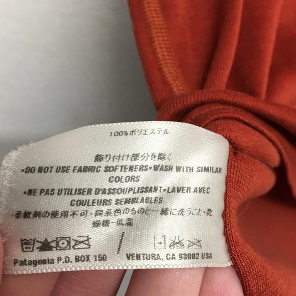 Patagonia Capilene Baselayer Shirt Short Sleeve Red USA Made Red M / L - Picture 6 of 9